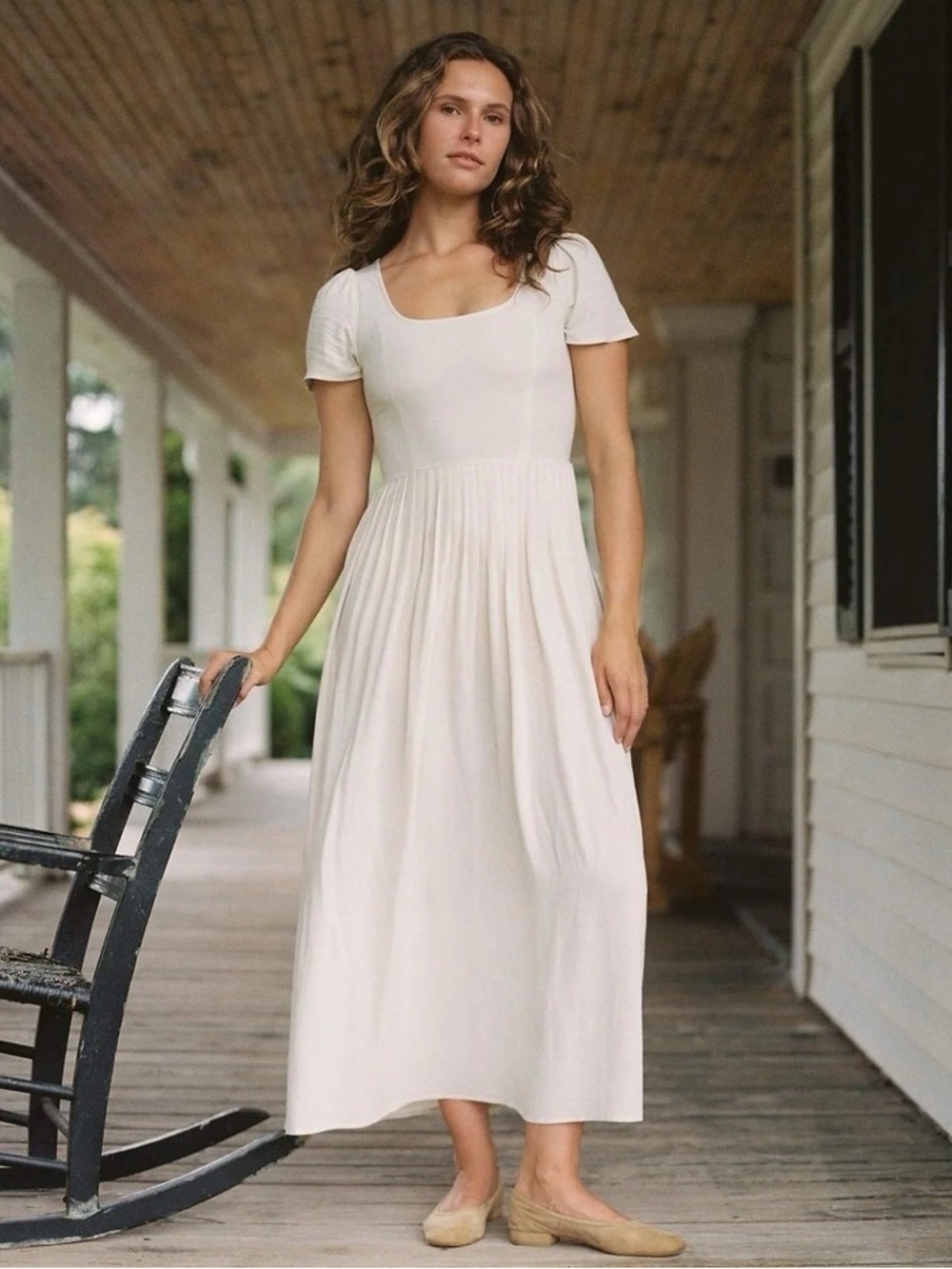 Christy Dawn Scarlet Dress in Eggshell size M